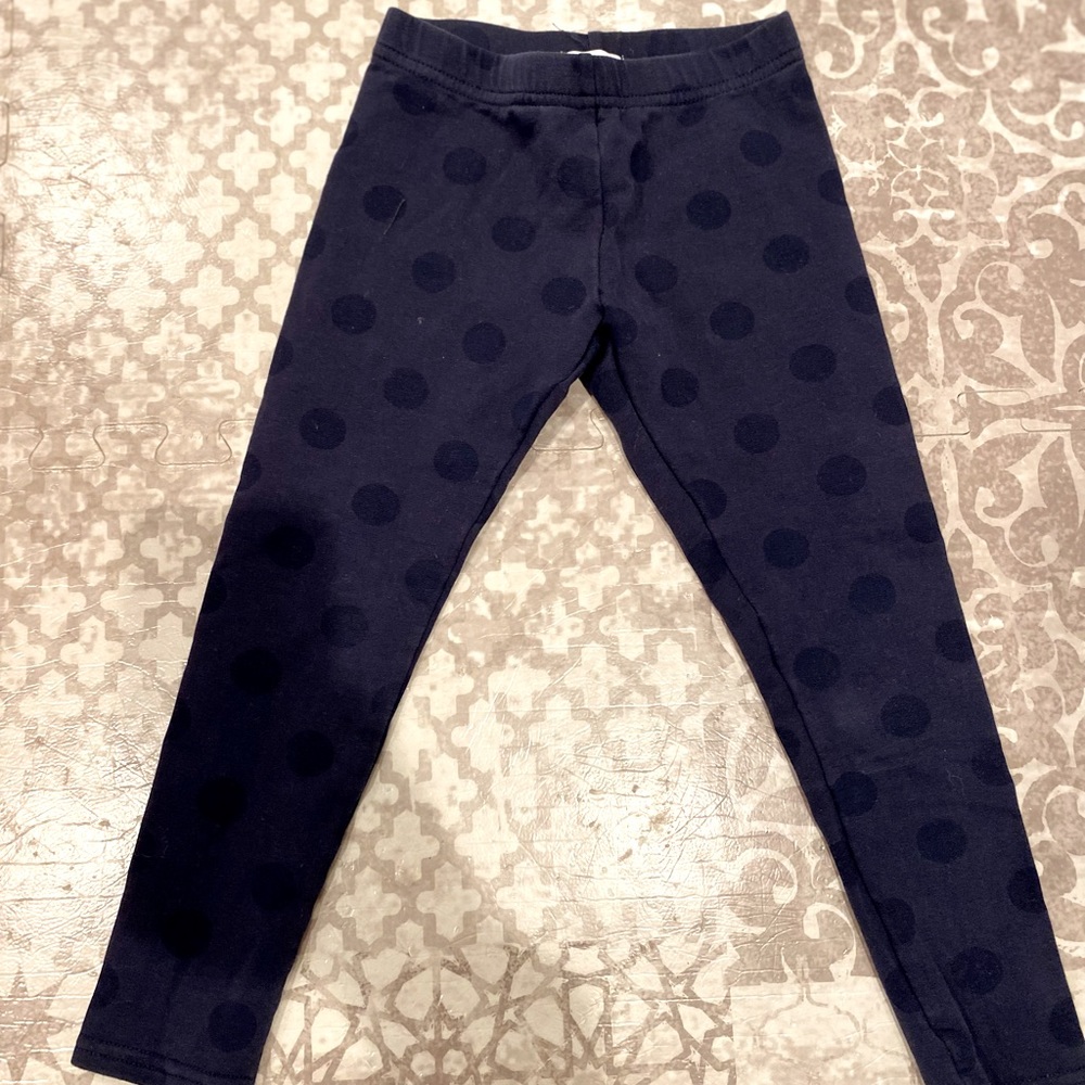 Seed heritage - navy polka dot leggings size 4T